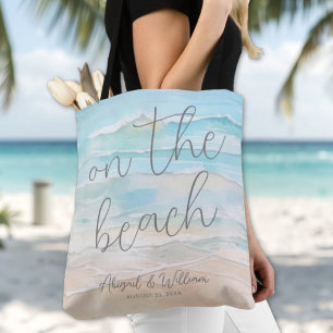 Bolsa Tote Aquarela no Casamento na Praia