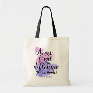 Bolsa Tote Aquarela Nunca Esquece A Diferença De Aposentação
