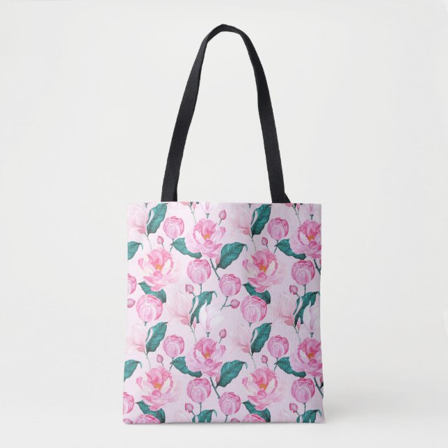Bolsa Tote Aquarela Peony (Frente)