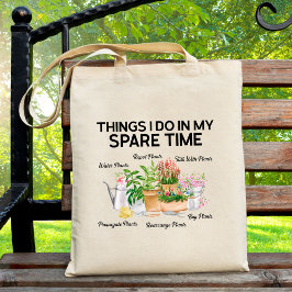 Bolsa Tote Aquarela Planta Floral Funny Gardening