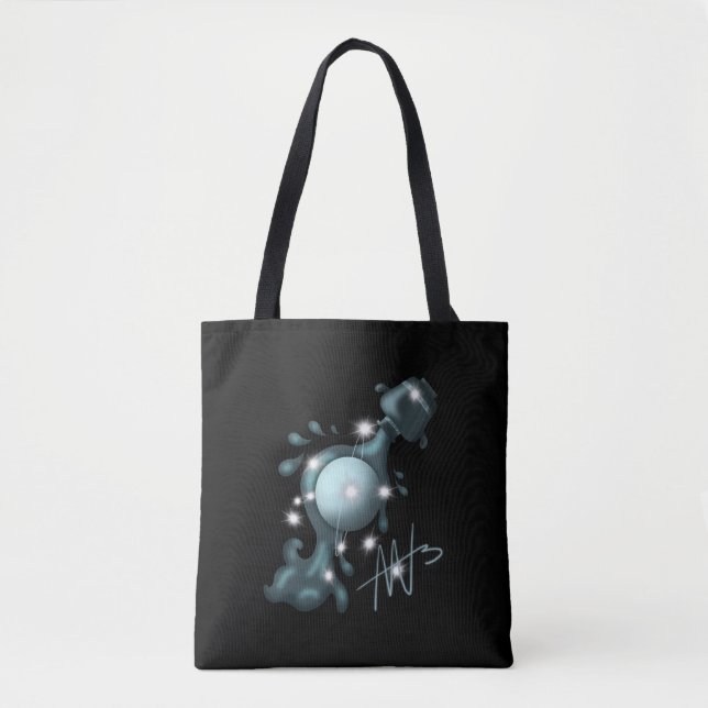 Bolsa Tote Aquário Cósmico Urano Zodiac (Frente)