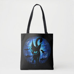 Bolsa Tote Aquático - Gato Surreal na Fantasia do Oceano Prof