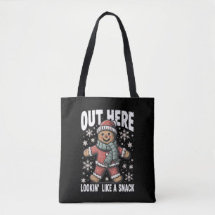 Bolsa Tote Aqui fora parecendo um lanche Gingerbread Natal