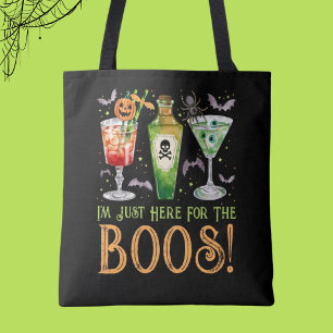 Bolsa Tote Aqui para os coquetéis do Boos Halloween