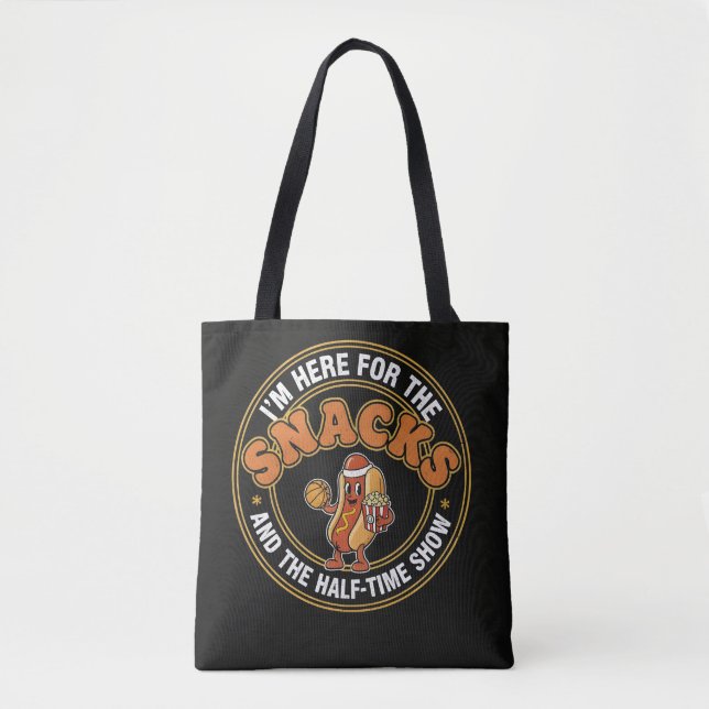 Bolsa Tote Aqui pelos Lanches e pelo Jogo do Intervalo Design (Frente)