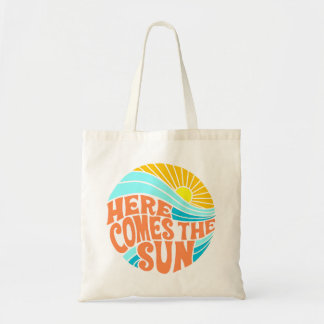 Bolsa Tote Aqui vem o Sol Tee, Estilo Retro, Estilo Hippie