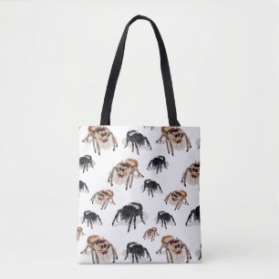 Bolsa Tote Aranha Aranha-Pulga Regal Phiddipus Regie Branco