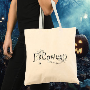 Bolsa Tote Aranha de Halloween Assustador Projeto de Truque o