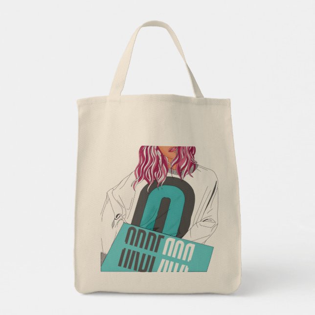 Bolsa Tote Arberor Graphic Tote Bag - Estilo de Ilustração Ne (Verso)