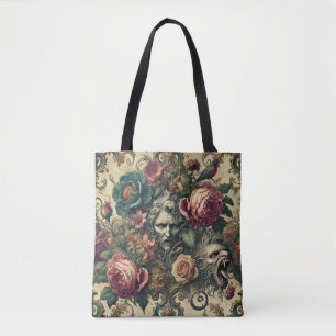 Bolsa Tote Arcana Atelier - Signature Gothic Floral All-Over