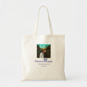 Bolsa Tote Arco azul grita 40 anos de casamento