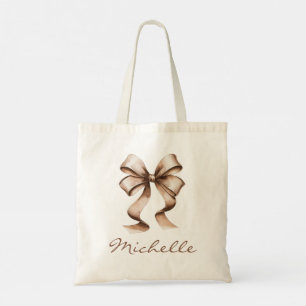 Bolsa Tote Arco Coquete de Aquarela Feminino Moderno Fofa    
