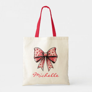 Bolsa Tote Arco Coquete de Aquarela Feminino Vermelho Moderno