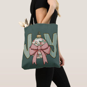 Bolsa Tote Arco de Alegria e Enfeite Natalino Préppy