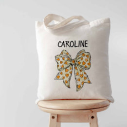 Bolsa Tote Arco de Coração Amarelo Laranja Coqueteiro Whimsic