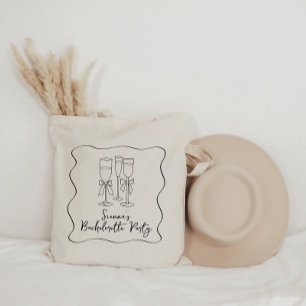 Bolsa Tote Arco de Faixa de Fita Personalizada em Bachelorett