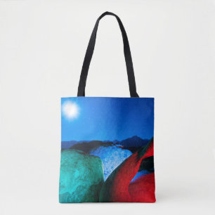Bolsa Tote Arco de Möbius & Rochas   Alabama Hills, Califórni