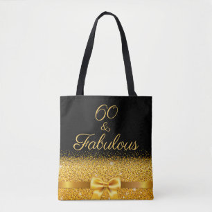 Bolsa Tote arco elegante de ouro negro e fabuloso aniversário