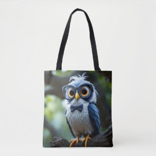Bolsa Tote Arco Fantasy Cute Owl Glass