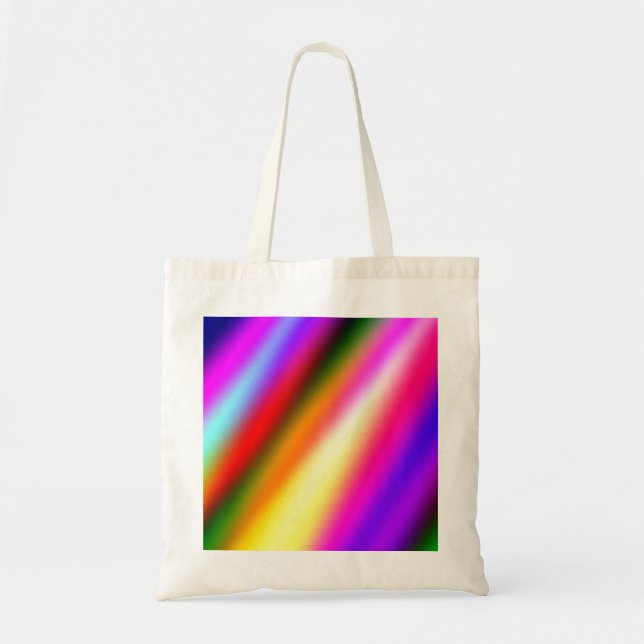 Bolsa Tote Arco-íris abstrato pastel cor-de-rosa-azul ombre (Frente)