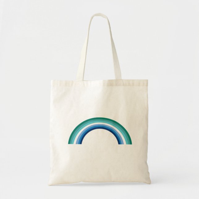 Bolsa Tote Arco-íris Azul Gay Masculino (Frente)
