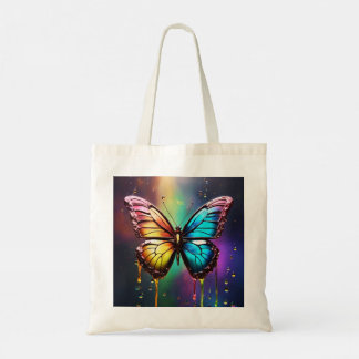 Bolsa Tote Arco-Íris Borboleta Toalha