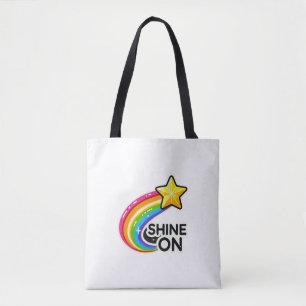 Bolsa Tote Arco-Íris Colorido com Estrela