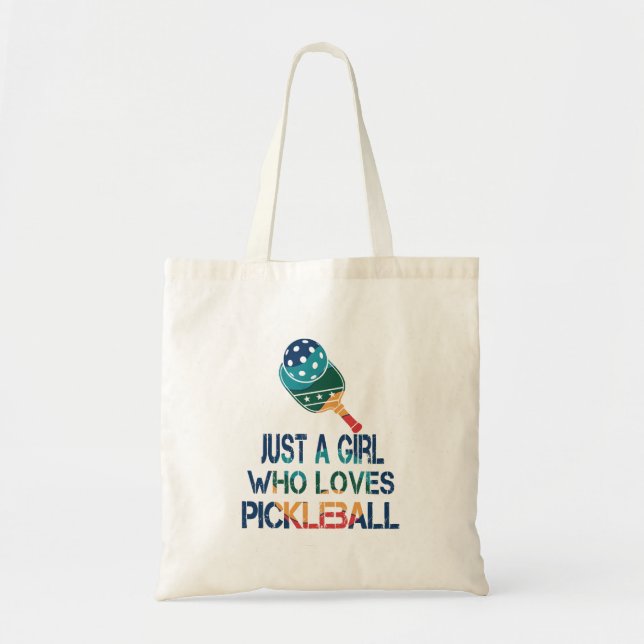 Bolsa Tote Arco-íris de mulheres piclebol (Frente)