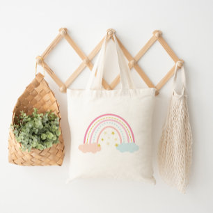 Bolsa Tote Arco-íris e nuvens