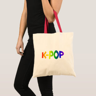 Bolsa Tote Arco-íris K-Pop Tote Bag