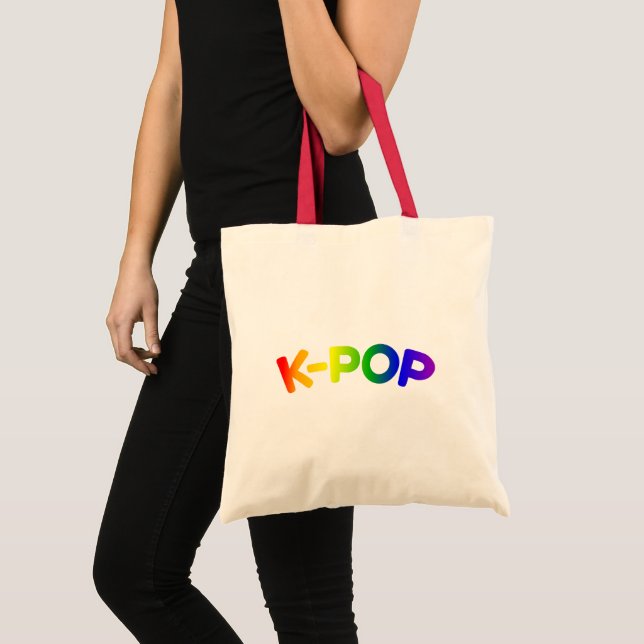 Bolsa Tote Arco-íris K-Pop Tote Bag (Frente (produto))
