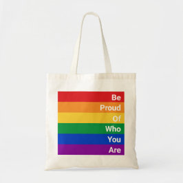Bolsa Tote Arco-Íris LGBTQ, Tenha Orgulho De Quem Você É