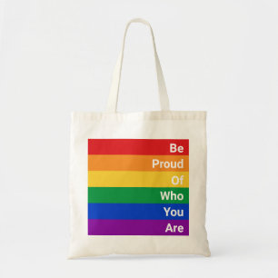 Bolsa Tote Arco-Íris LGBTQ, Tenha Orgulho De Quem Você É