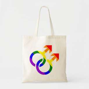 Bolsa Tote Arco-íris masculino alegre