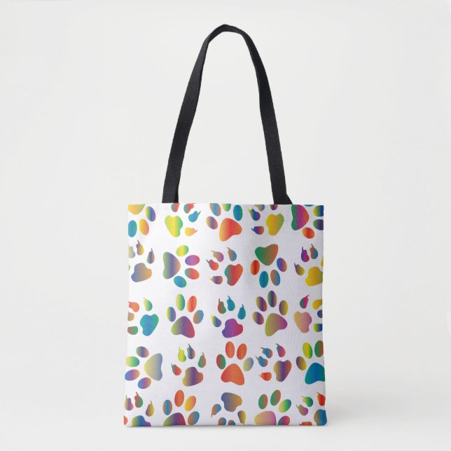 Bolsa Tote Arco-íris prismático colorido (Frente)