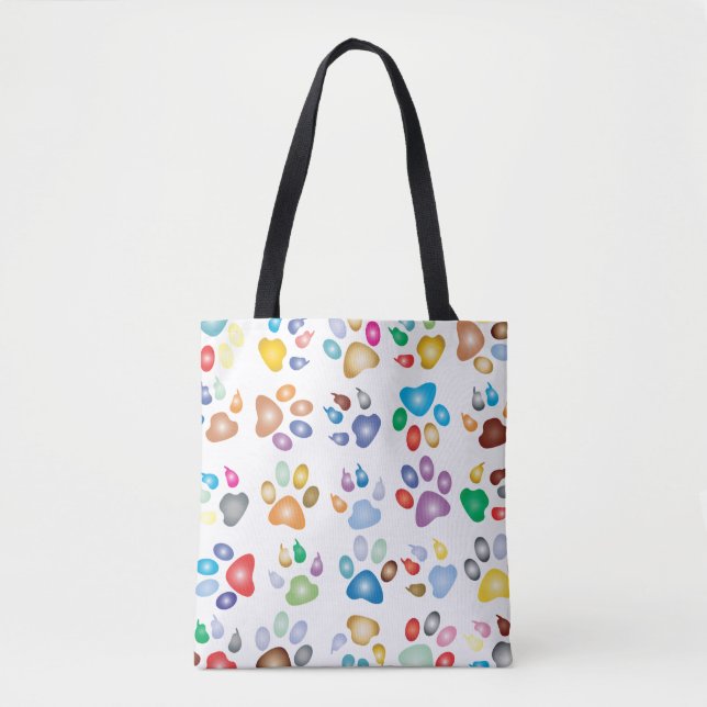 Bolsa Tote Arco-íris prismático colorido (Frente)