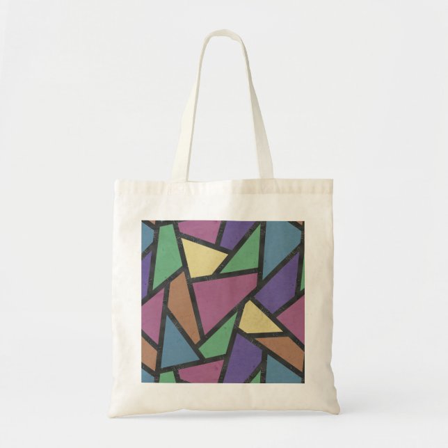 Bolsa Tote Arco-íris torto cores padrão do mosaico (Frente)