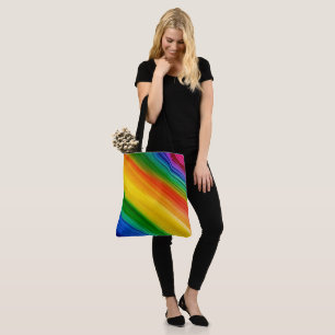 Bolsa Tote Arco-íris Vibrante de Cores