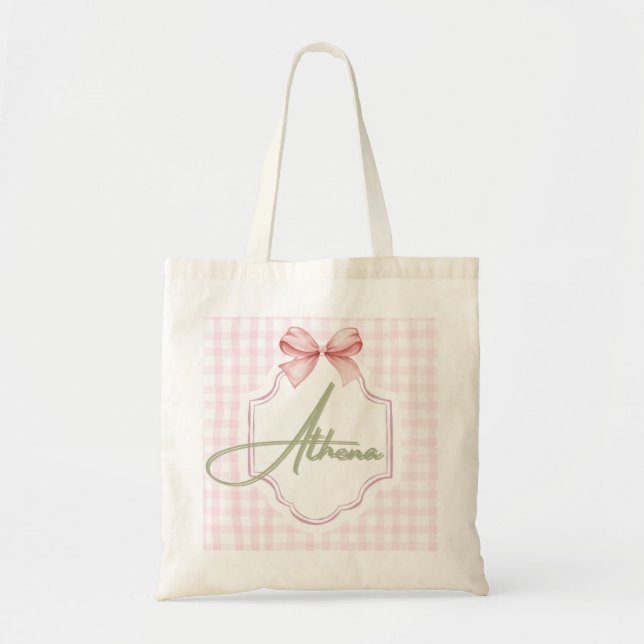 Bolsa Tote Arco Personalizado de Enfermeira Athena Baby Girl  (Frente)