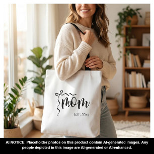Bolsa Tote Arco Preto e Branco Mãe Estabelecida Elegante