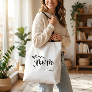 Bolsa Tote Arco Preto e Branco Mãe Estabelecida Elegante