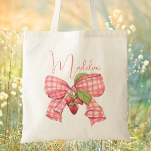 Bolsa Tote Arco Rosa e Morango Moderno Trendy