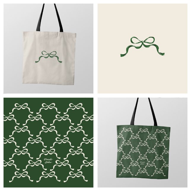 Bolsa Tote Arco Verde Elegante (Criador carregado)