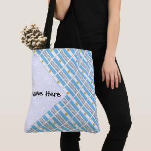 Bolsa Tote Argentina Bandeira Argentina Personalizada