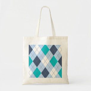 Bolsa Tote Argyle: Nome de código sacola "azul" ecléctico