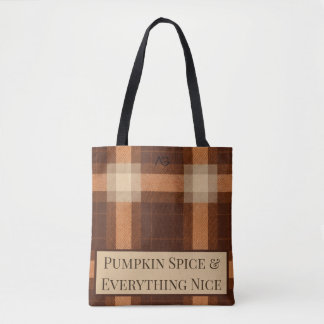 Bolsa Tote Aria Grace Autumn Hearth Cozy Plaid Pattern Vol 17