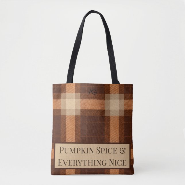 Bolsa Tote Aria Grace Autumn Hearth Cozy Plaid Pattern Vol 17 (Frente)