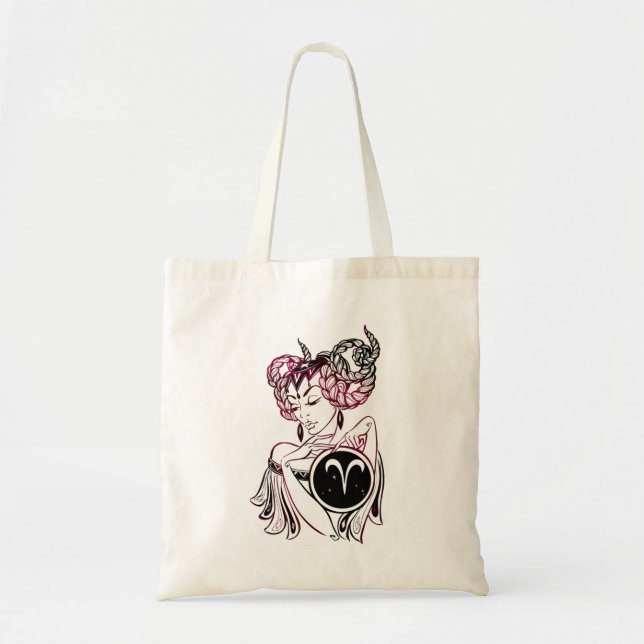 Bolsa Tote Aries Art Deco Lady (Frente)