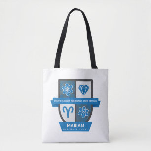 Bolsa Tote Aries Birthday Crest™ para 21-31 de Março