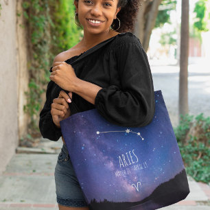 Bolsa Tote Aries Constelação Zodiac Personalizada
